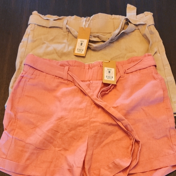 Revamped Tan & Salmom Women's Shorts Bundle - Picture 1 of 6
